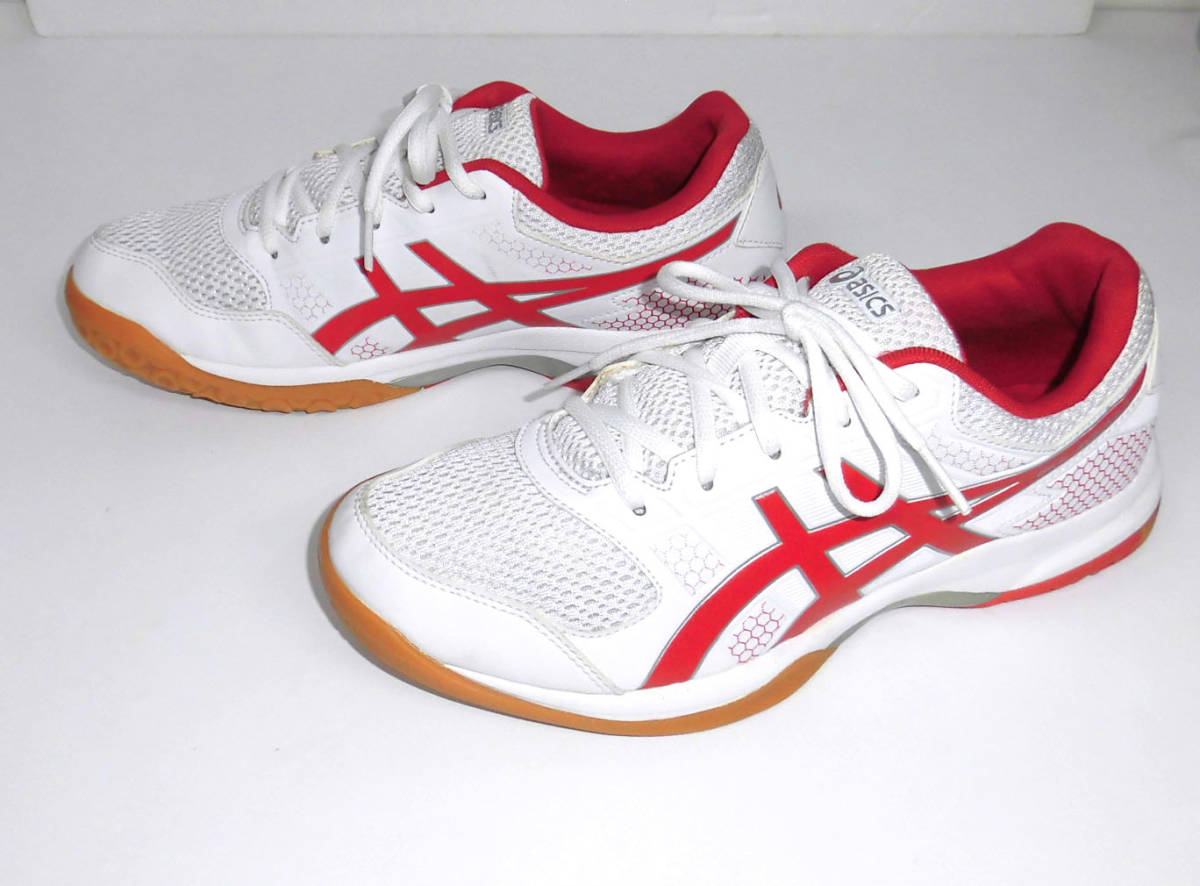 asics アシックス GEL-ROCKET 8 ゲルロケット メッシュ バレーボール シューズ 25.5cm 白×赤 TVR719