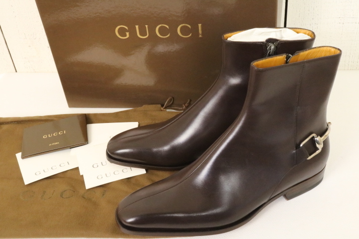 お歳暮 イタリア製【未使用】☆GUCCI グッチ：カーフ ホースビット