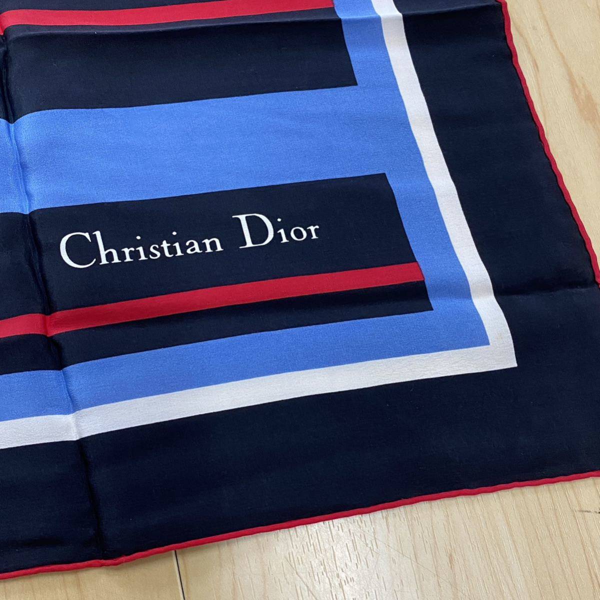 Christian Dior　クリスチャンディオール スカーフ ブラック　no.48_画像3