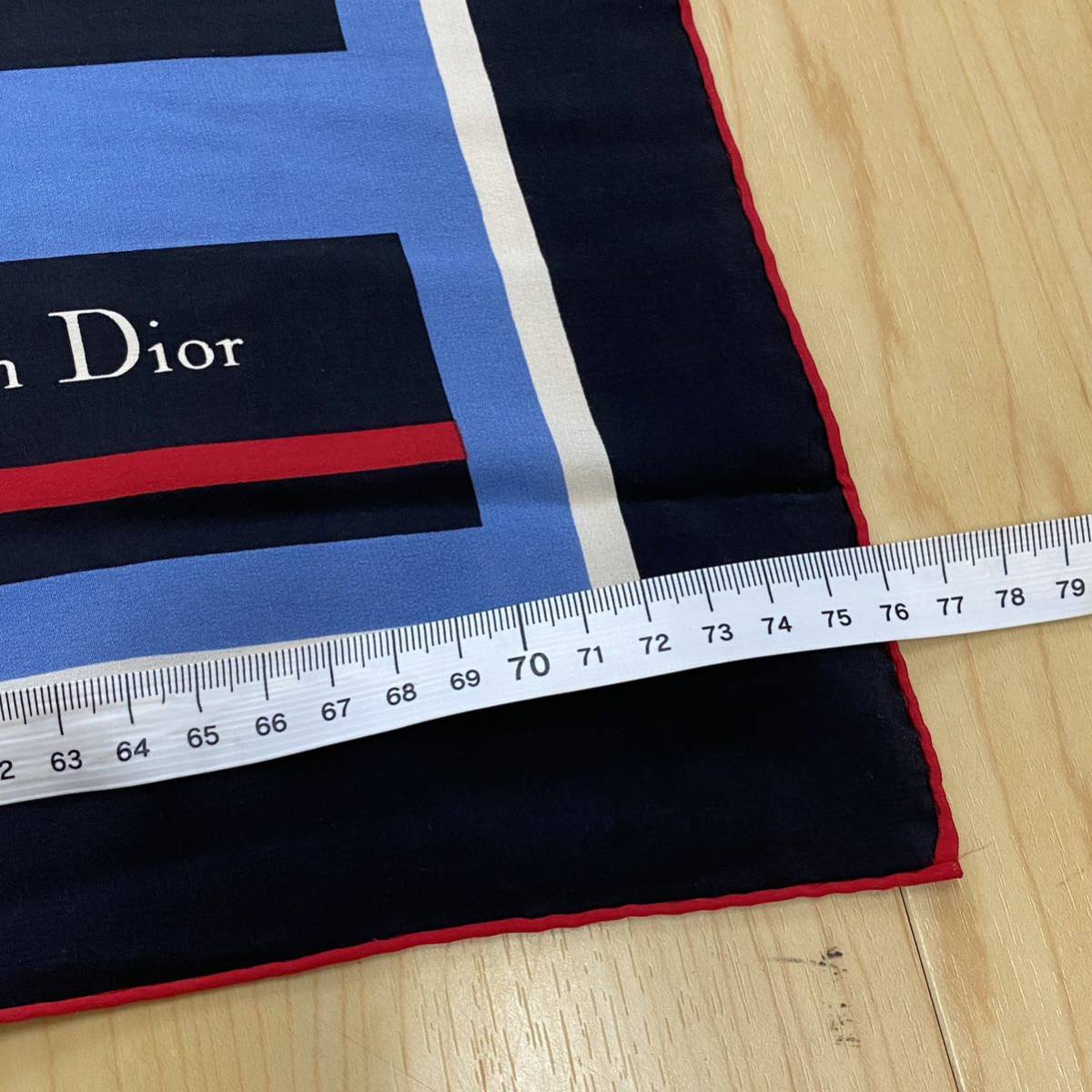 Christian Dior　クリスチャンディオール スカーフ ブラック　no.48_画像4