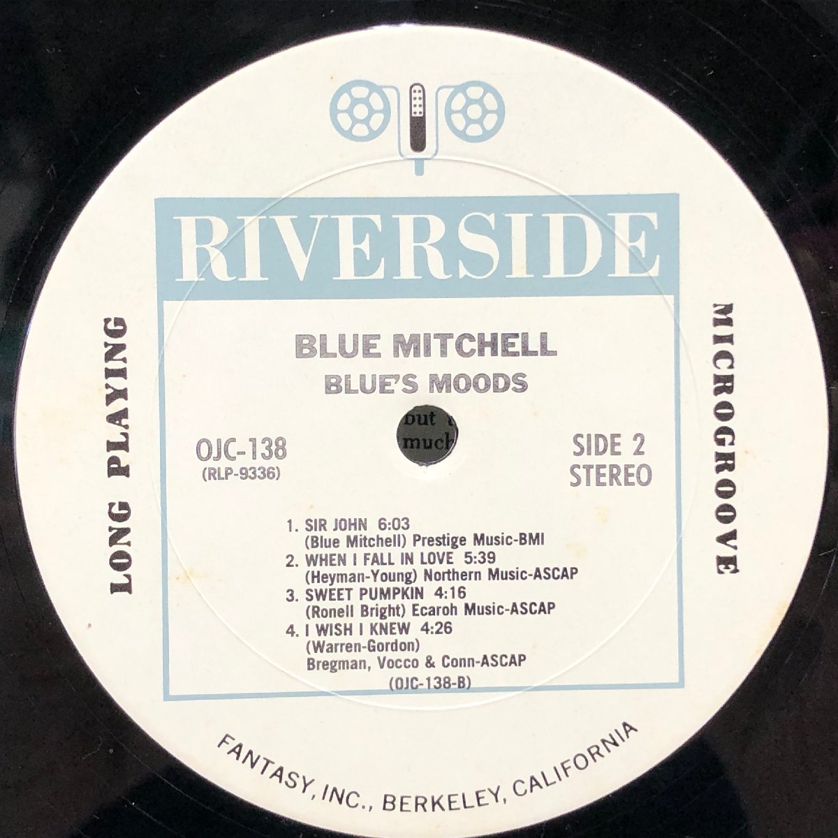 【US盤 LP】BLUE MITCHELL / BLUE'S MOODS ブルーズ・ムーズ / ブルー・ミッチェル / ORIGINAL JAZZ CLASSICS OJC-138 ▲の画像5