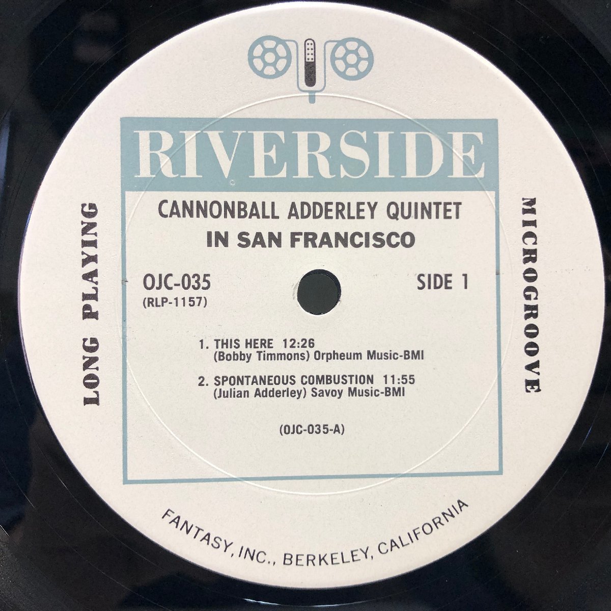 【US盤 LP】THE CANNONBALL ADDERLEY QUINTET IN SAN FRANCISCO / キャノンボール・アダレイ /シュリンク ORIGINAL JAZZ CLASSICS OJC035▲の画像4