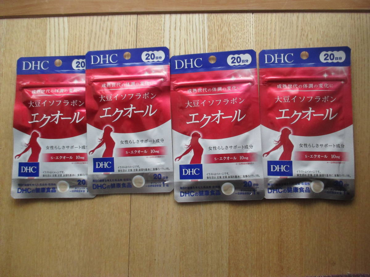 DHC 20日分 大豆イソフラボン エクオール 20粒 ×（4袋セット）【全国