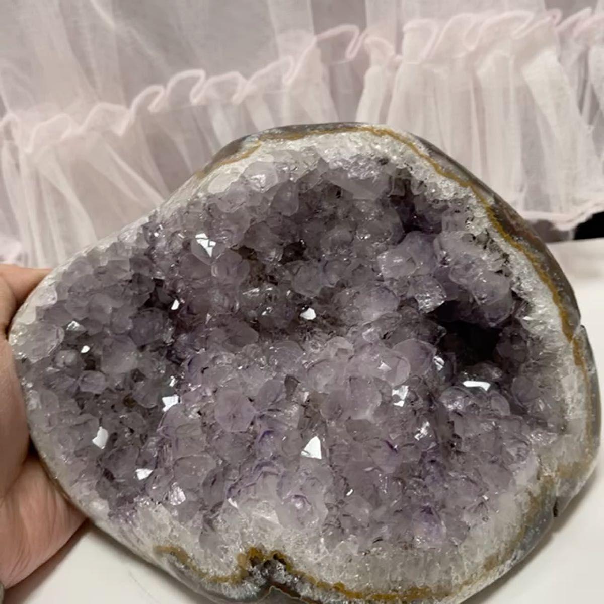 大きい　原石 天然石　浄化　ウルグアイ産 アメジスト 紫水晶クラスター　19