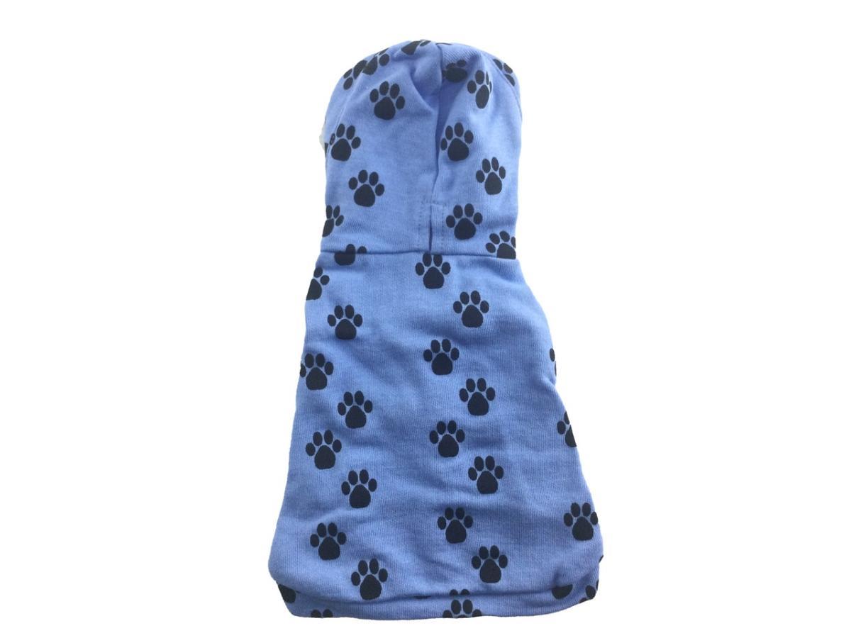犬服 パーカー 肉球柄 ブルー SSサイズ 小型犬 送料250円_画像1