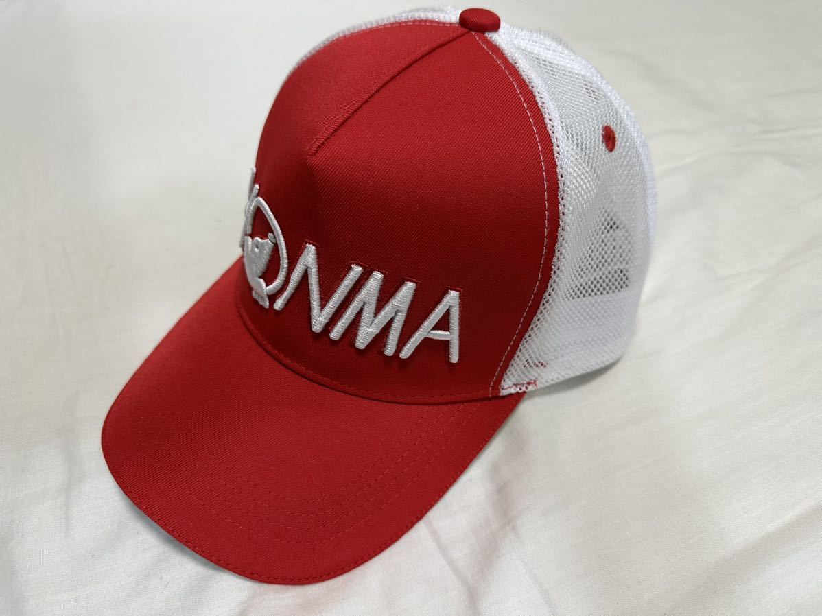  Honma HONMA сетчатая кепка колпак шляпа шляпа Golf колпак красный × белый size F( свободный 57~59.) б/у товар 