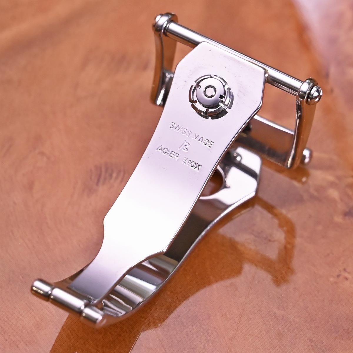 本物 超美品 クロノスイス 純正品 ステンレススティール Dバックル 18mm幅 腕時計 ウォッチ バンド 尾錠 CHRONOSWISS_画像5