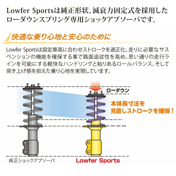 KYB Lowfer Sportsショックアブソーバー リア左右セット NC26セレナ20S/20X/20G/ライダー/ライダーJ MR20DD 10/11～_画像2