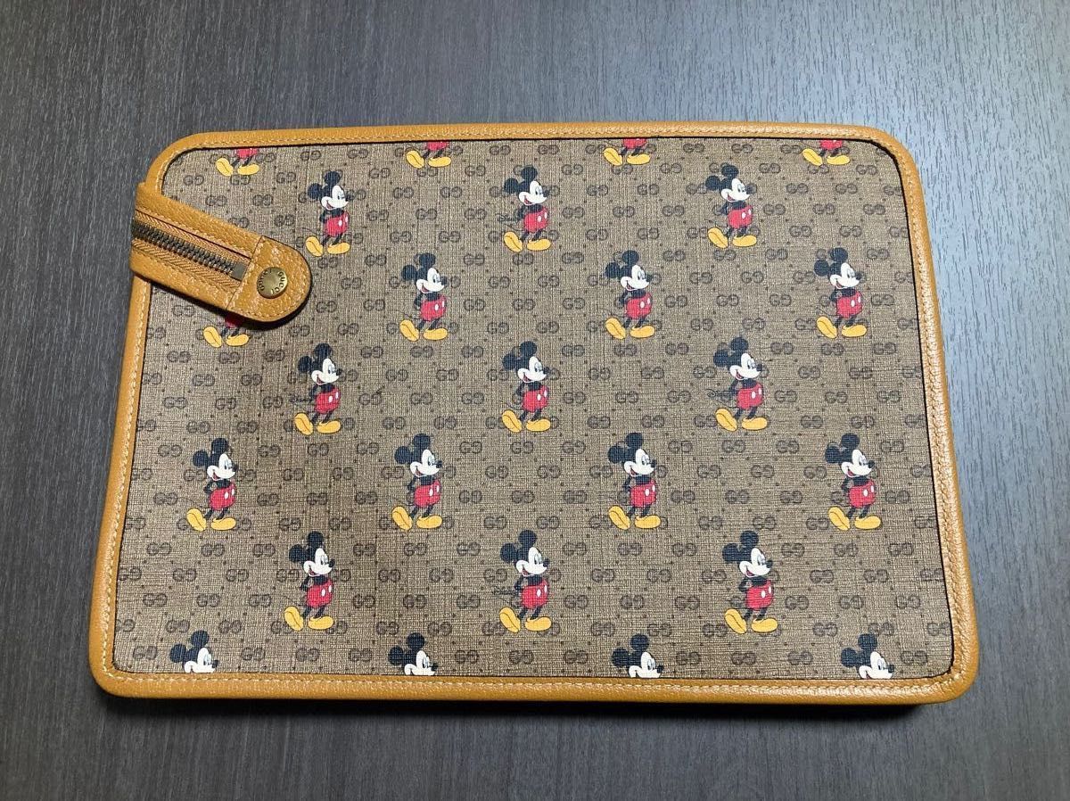 グッチ GUCCI ミニGGスプリーム DISNEY ディズニーコラボ ミッキー クラッチバッグ　箱付 【未使用】 ディズニー