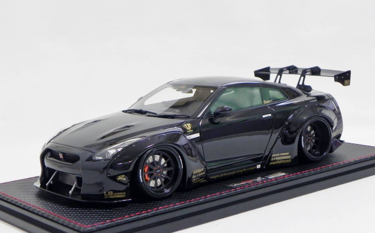 IG 0694 1/18 LB-WORKS GT-R (R35) Black WEB限定 ブラック リバティーウォーク イグニッションモデル_画像2