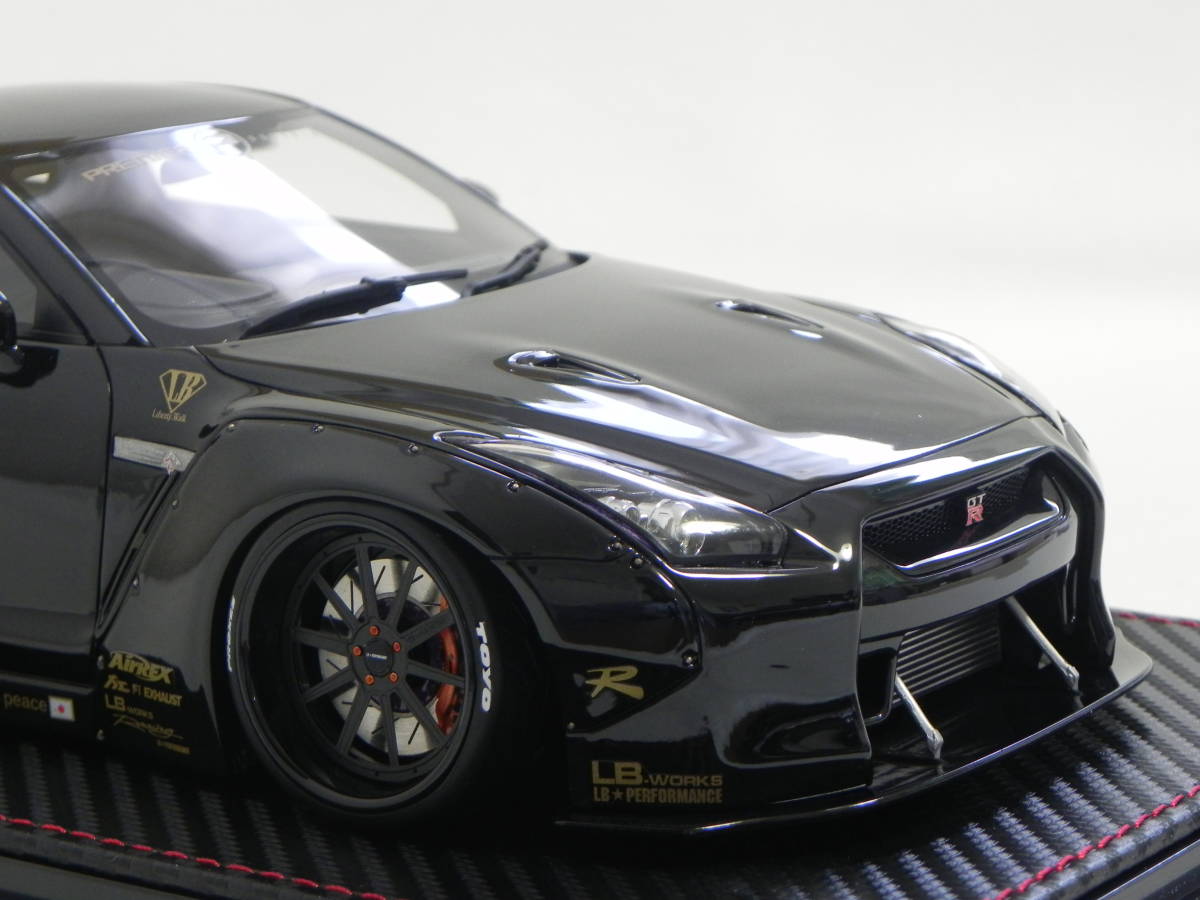 IG 0694 1/18 LB-WORKS GT-R (R35) Black WEB限定 ブラック リバティーウォーク イグニッションモデル_画像6