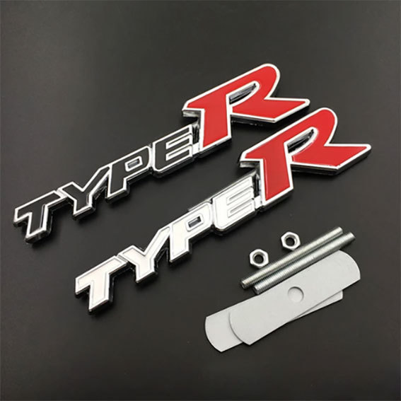 Type R （タイプR ）金属製３D フロントグリルエンブレム Aタイプ 1枚の画像5