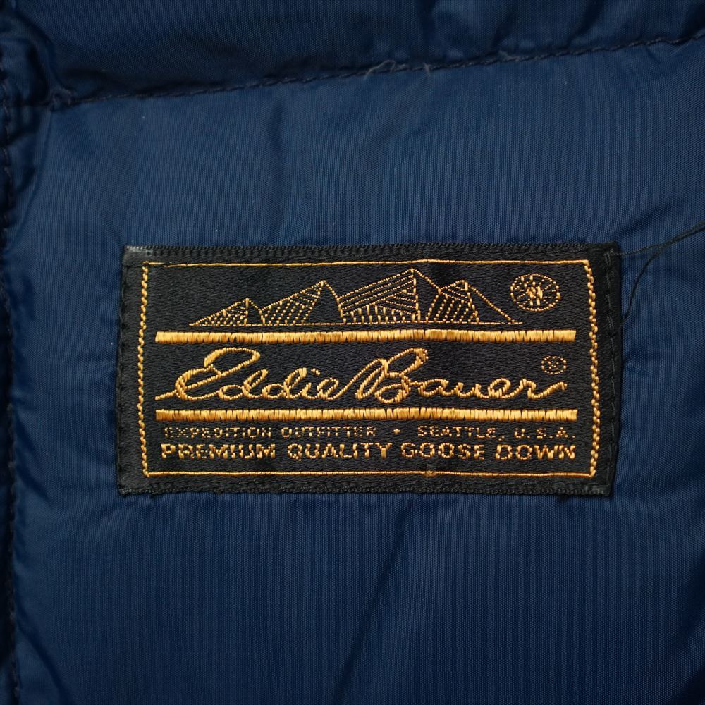 80s90s EDDIE BAUER エディバウアー ダウンベスト ネイビー 黒タグ_画像5