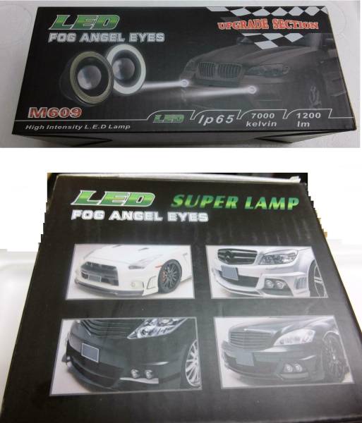 3.0インチ LEDフォグランプ 12v 10W 7000k COBイカリング付 B_画像2