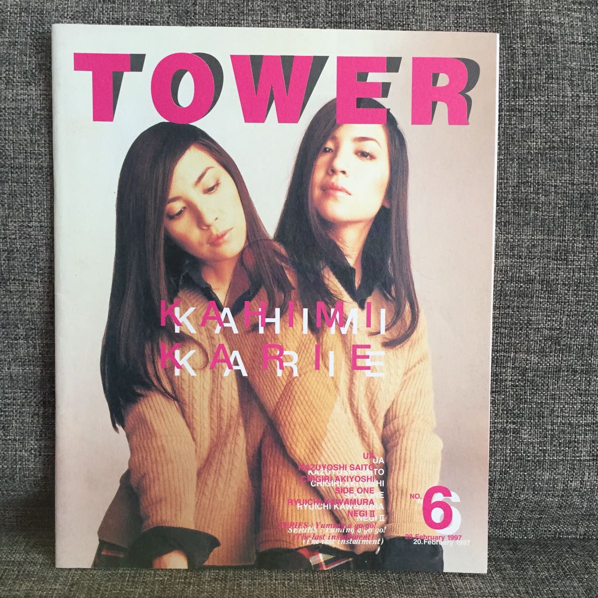 *TOWER tower запись tower reko свободный бумага Kahimi Karie KAHIMI KARIE Matsutoya Yumi Shinohara Tomoe 1997 год vol.6 не продается 