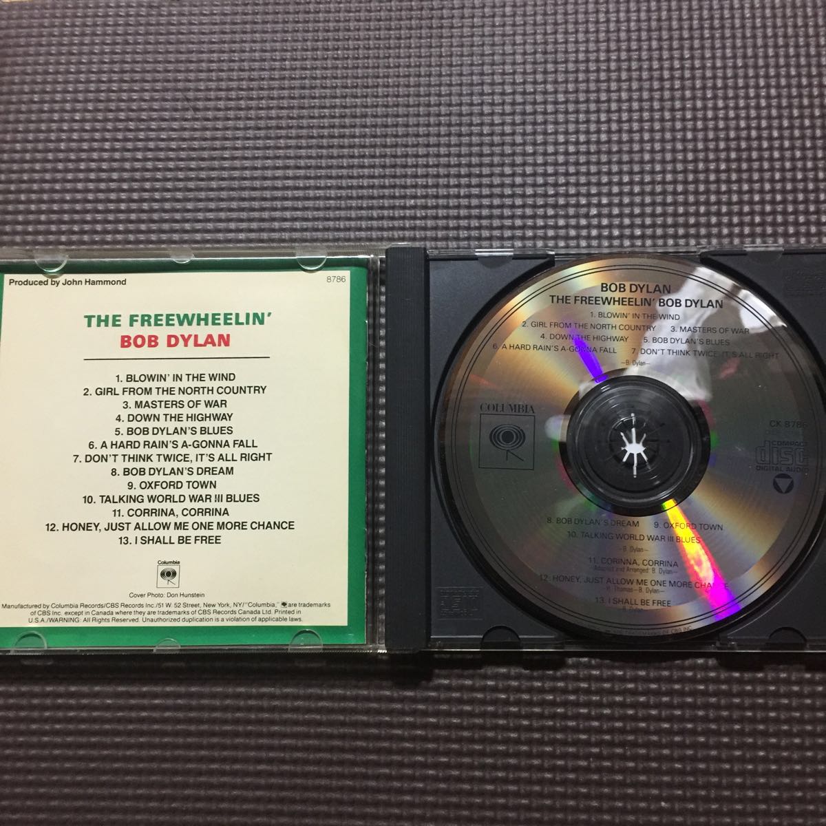 ボブ・ディラン THE FREEWHEELIN' BOB DYLAN 米国盤CD