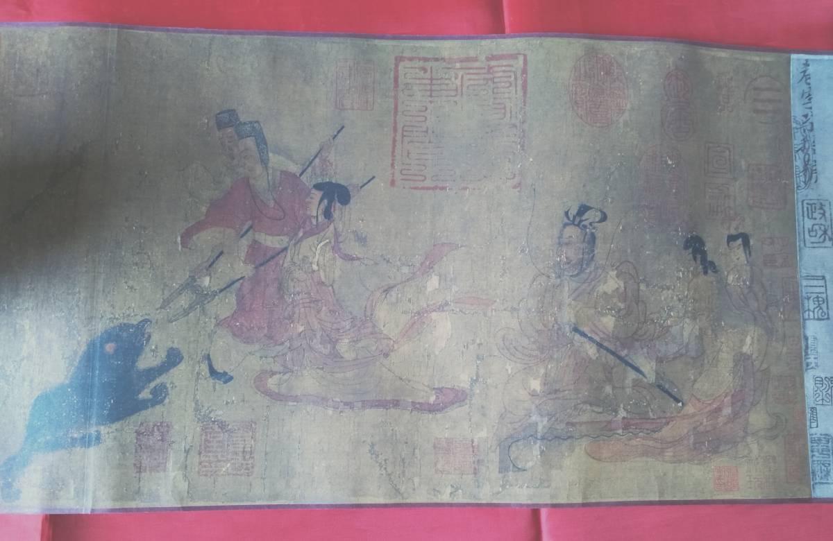 即決! 顧愷之女史箴図卷、1966年便利堂影印大英博物館蔵本、共箱解説附