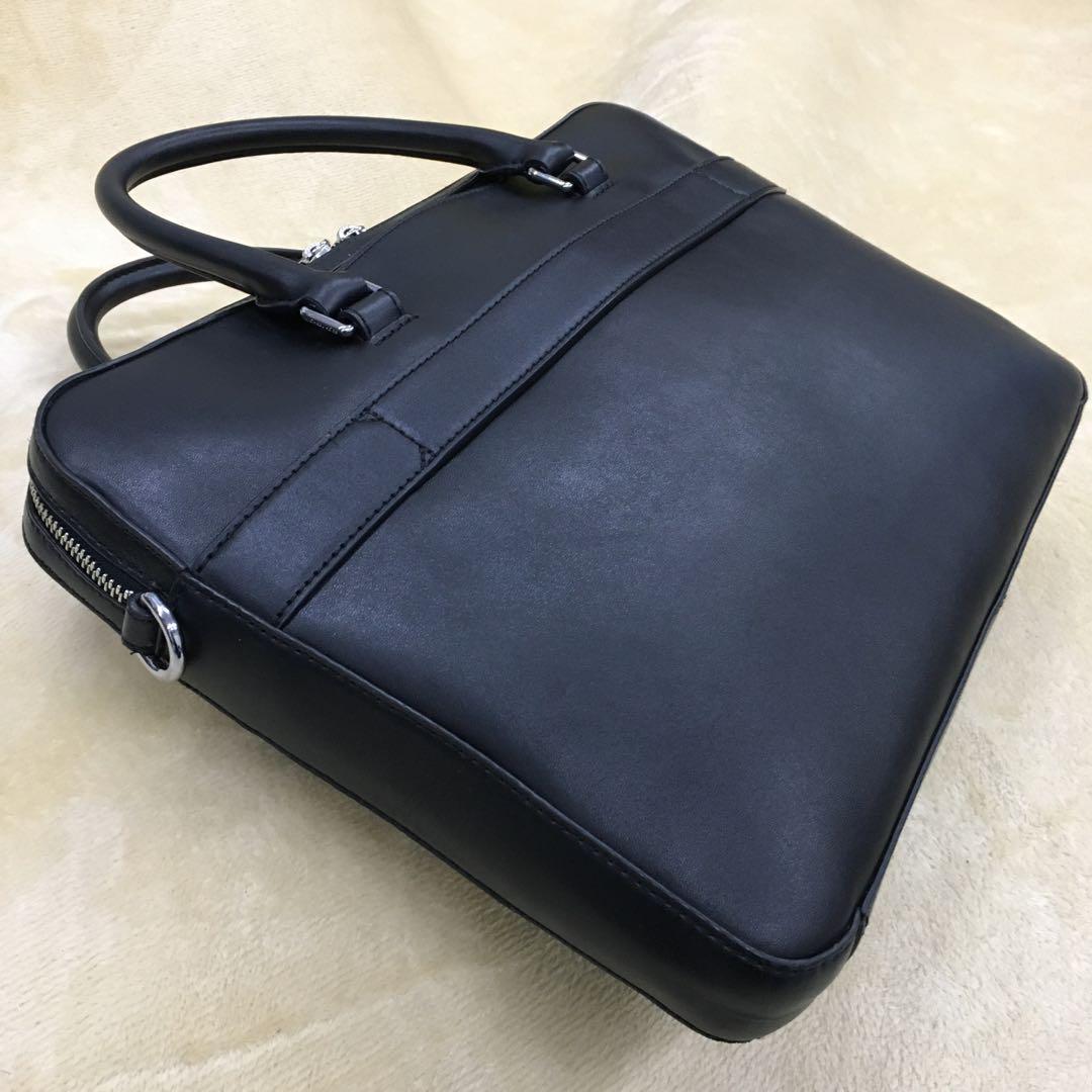 MICHAEL KORS マイケルコース ブリーフケース ビジネスバッグ 革 レザー鞄 MKシグネチャー ロゴ型押し A4 メンズ ブラック 黒