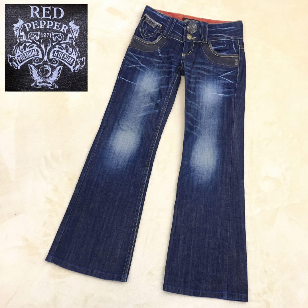  красный перец джинсы Rollei z flare pants sinchi задний W26