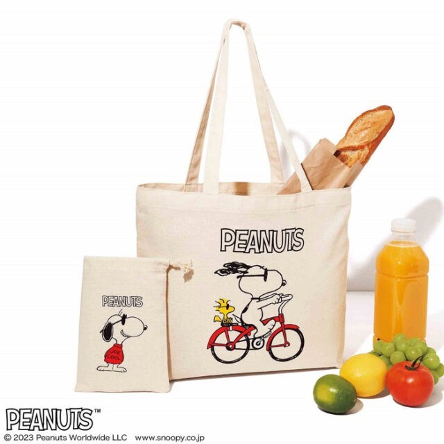  замечательный тот человек 2023 год 4 месяц номер [ журнал дополнение ] Peanuts Snoopy дизайн! легкий большая сумка & Mini мешочек комплект 