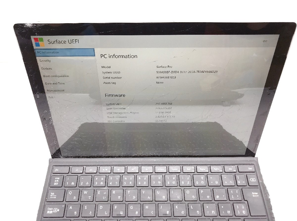 NT: Microsoft Surface Pro 1796 [Core m3- 7Y30 1.0GHz/RAM:4GB/SSD:128GB/12.3インチ]　タブレット_画像4