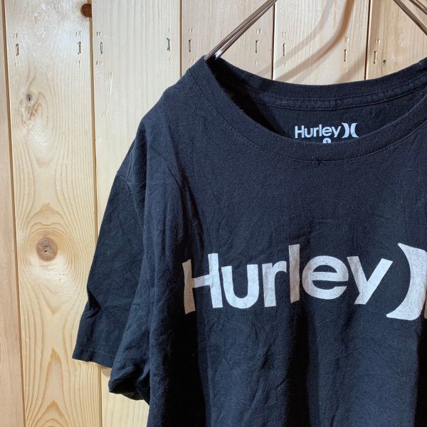 [KWT3322] Hurley 半袖Tシャツ メンズ ブラック S ポス_画像1
