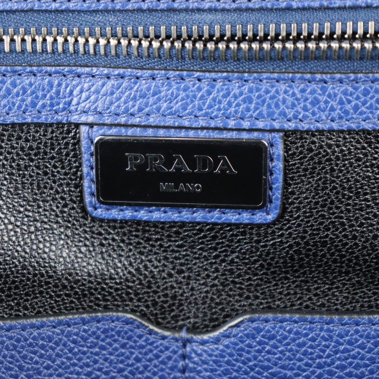 美品 PRADA プラダ VZ063T リュック・デイパック レザー ブルー