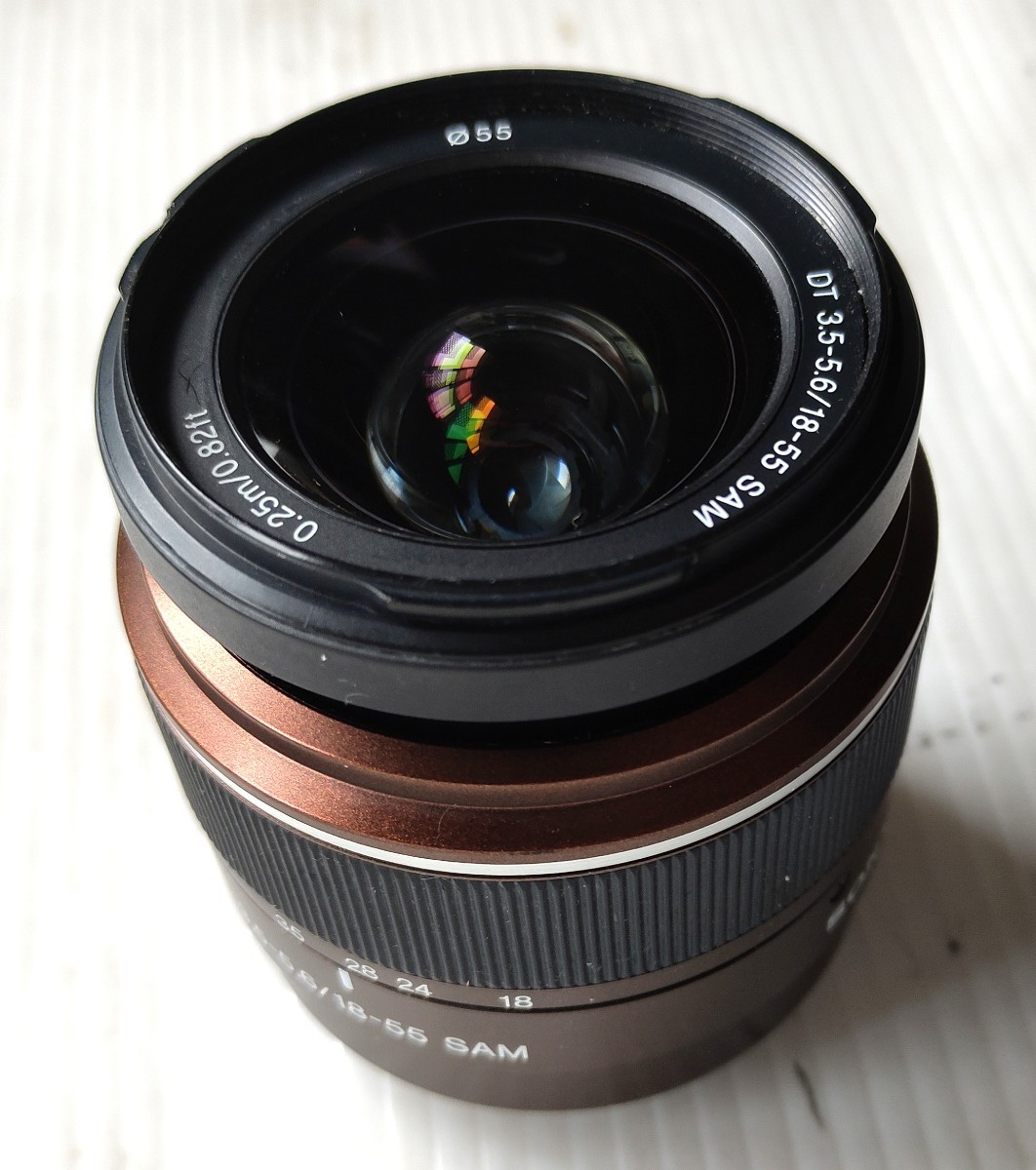 完動美品 限定 茶金色 SONY アルファα Zoomf 3.5~5.6 / 18-55mm_画像1