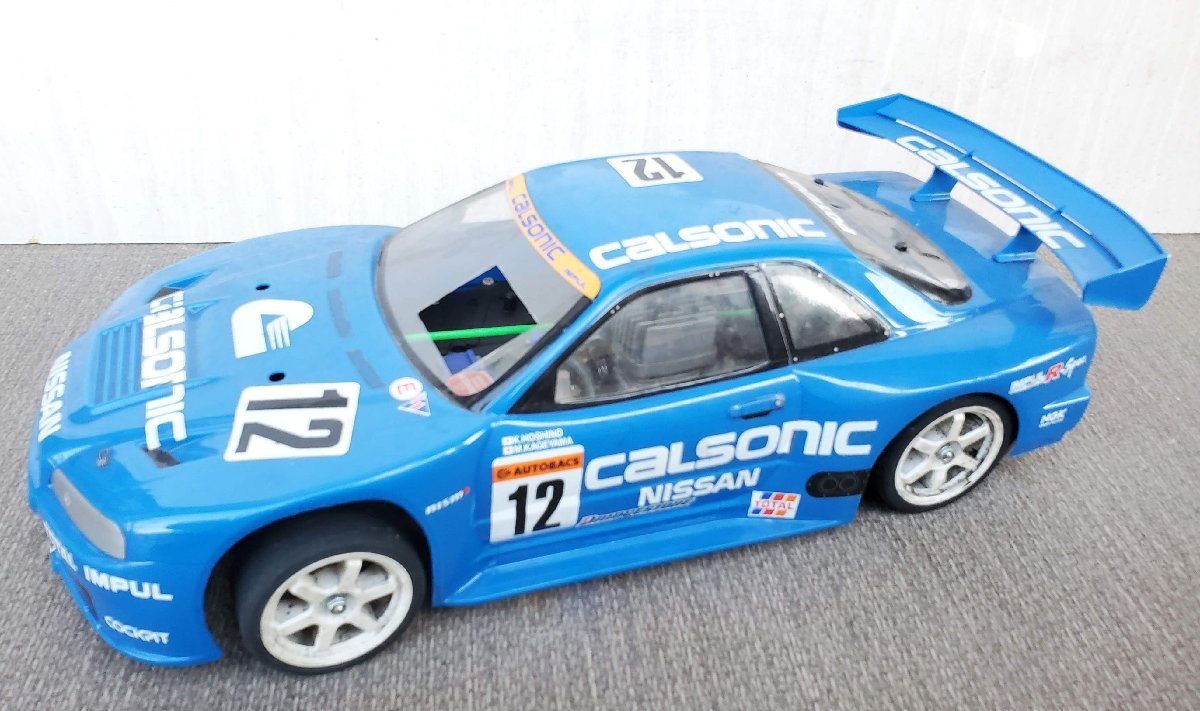 1/10 Tamiya TG10-Mk.1 Calsonic Skyline GT-R (R34) engine radio-controller body servo no check Junk 