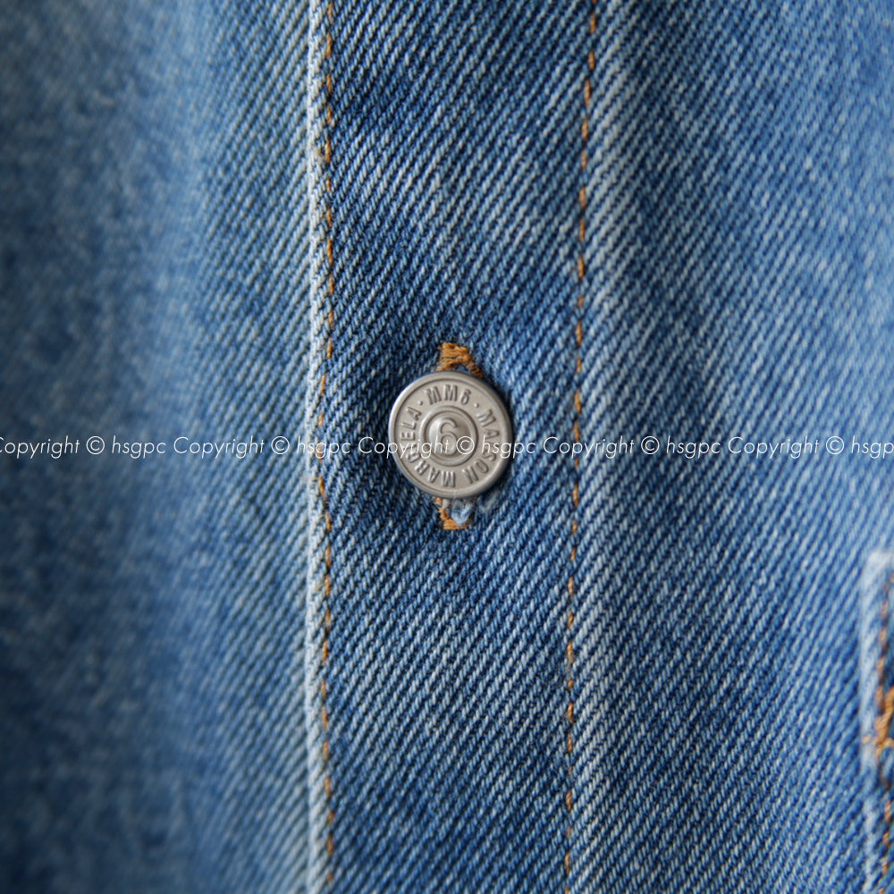 定価6.1万】MM6 ナンバータグ オーバーサイズ デニムシャツ ジャケット-