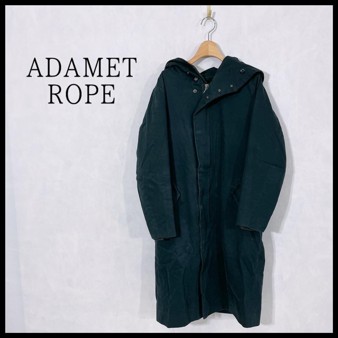 【14965】 ADAMETROPE アダムエロペ コート 38 ネイビー 紺 おしゃれ 無地 シンプル アウター メンズ きれいめ