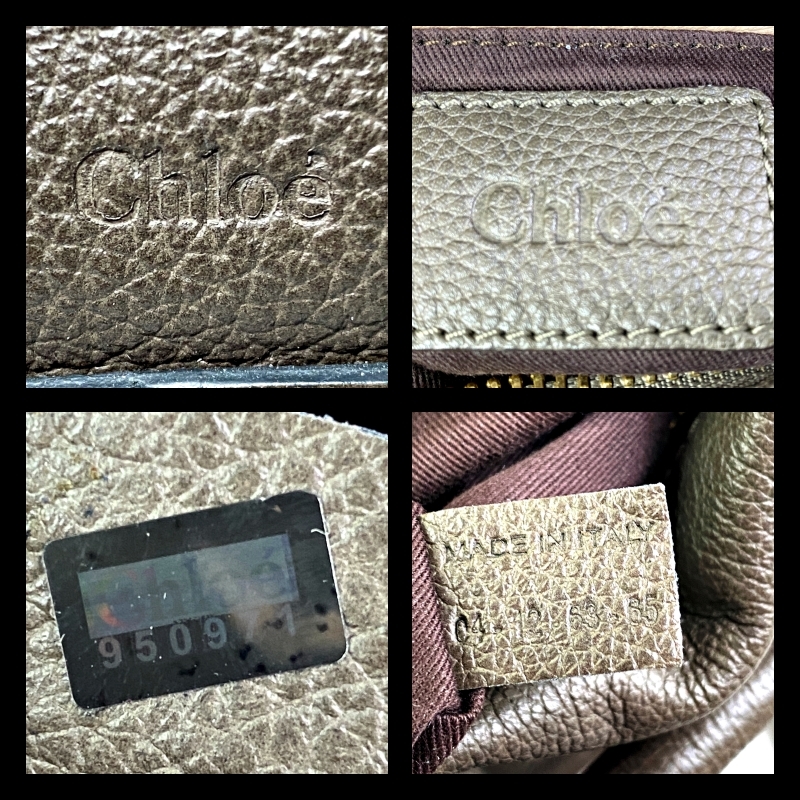 極美品！◆Chloe クロエ PARATY パラティ スモール 2WAYバッグ ハンドバッグ ショルダー 肩掛け 斜め掛け グレージュ 型押しレザーの画像7