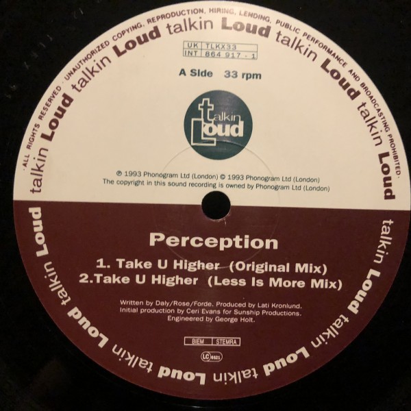 Perception / Take U Higher (Remixes)_画像2