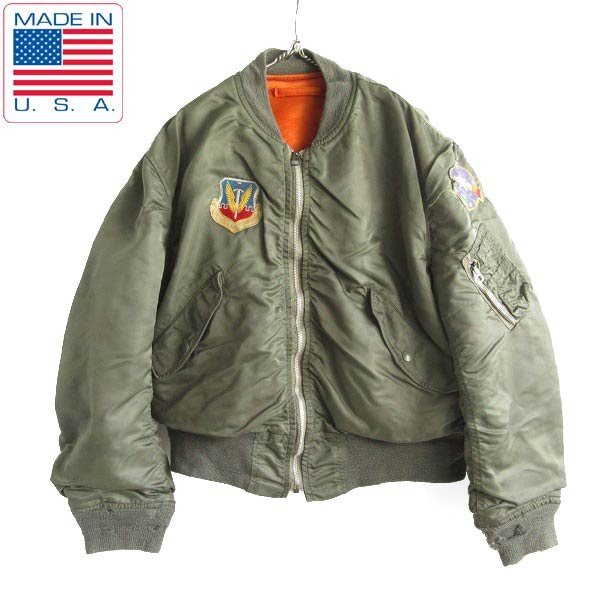 大人の上質 70s USA製 実物 米軍 L-2B TAC ワッペン付 フライトジャケット