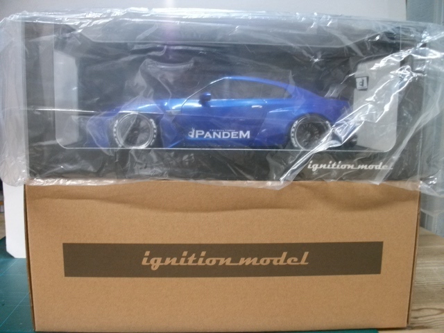 1/18 Ignition model イグニッションモデル NISSAN GT-RR35Purple パンデムR35 GT-R ブルーメタリック（1001） ジャンクの画像1