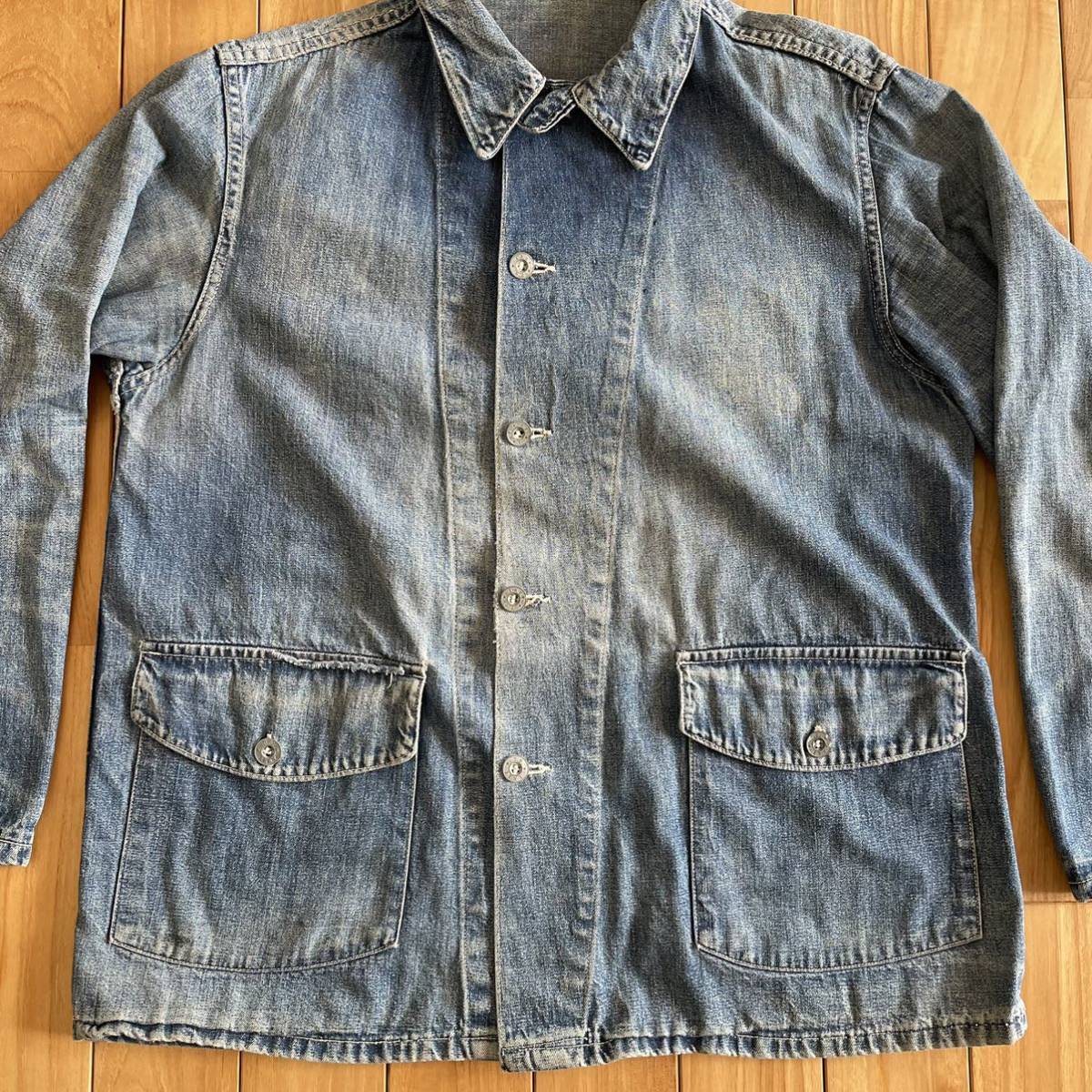 40’s ビンテージ U.S.ARMY PW プリズナー デニムカバーオール 40年代 大戦 vintage