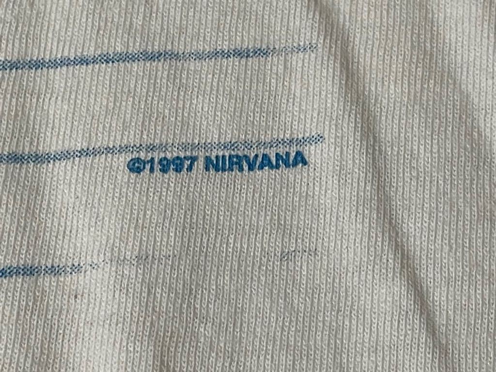 1 иен начало распродажи NIRVANA NOTE 1997 WHITE ALL SPORT XL футболка Vintage niruva-naSmile карта ko балка n рубашка 