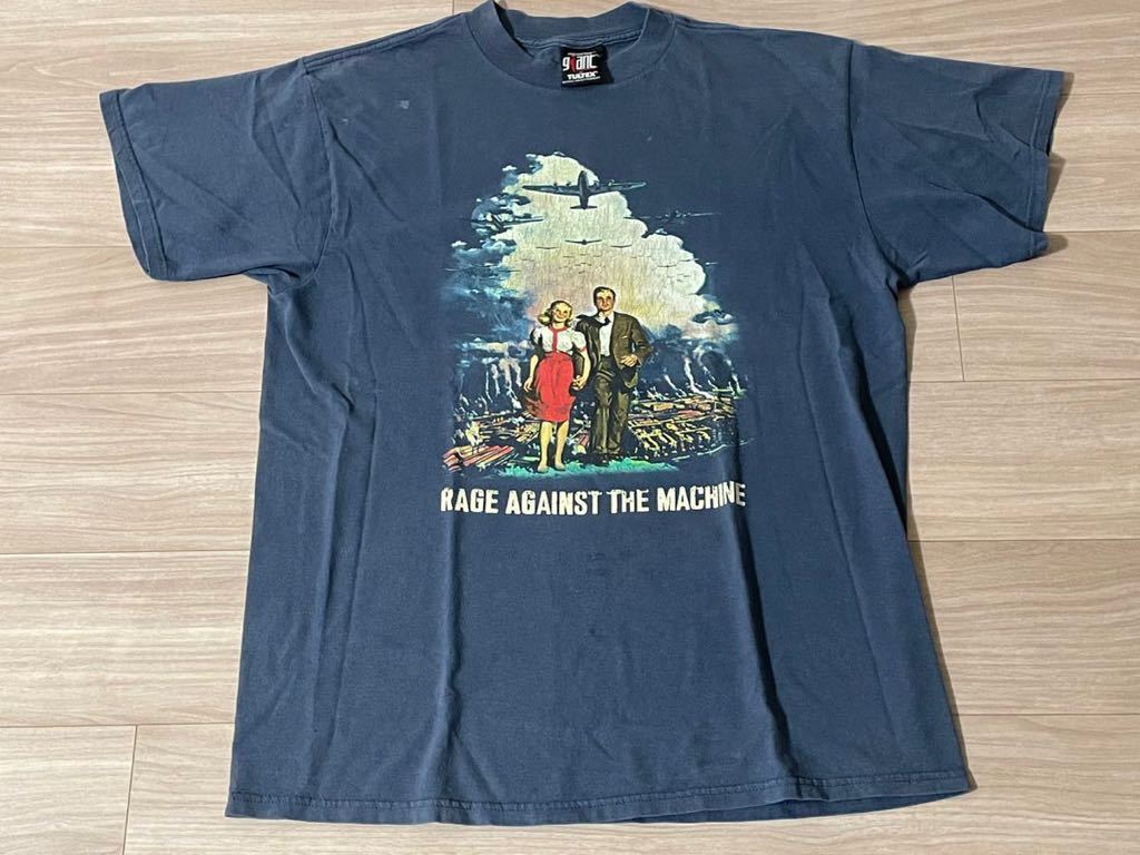 シャツが RAGE AGAINST THE MACHINE DOWN RODEO SLATE NAVY GIANT BY