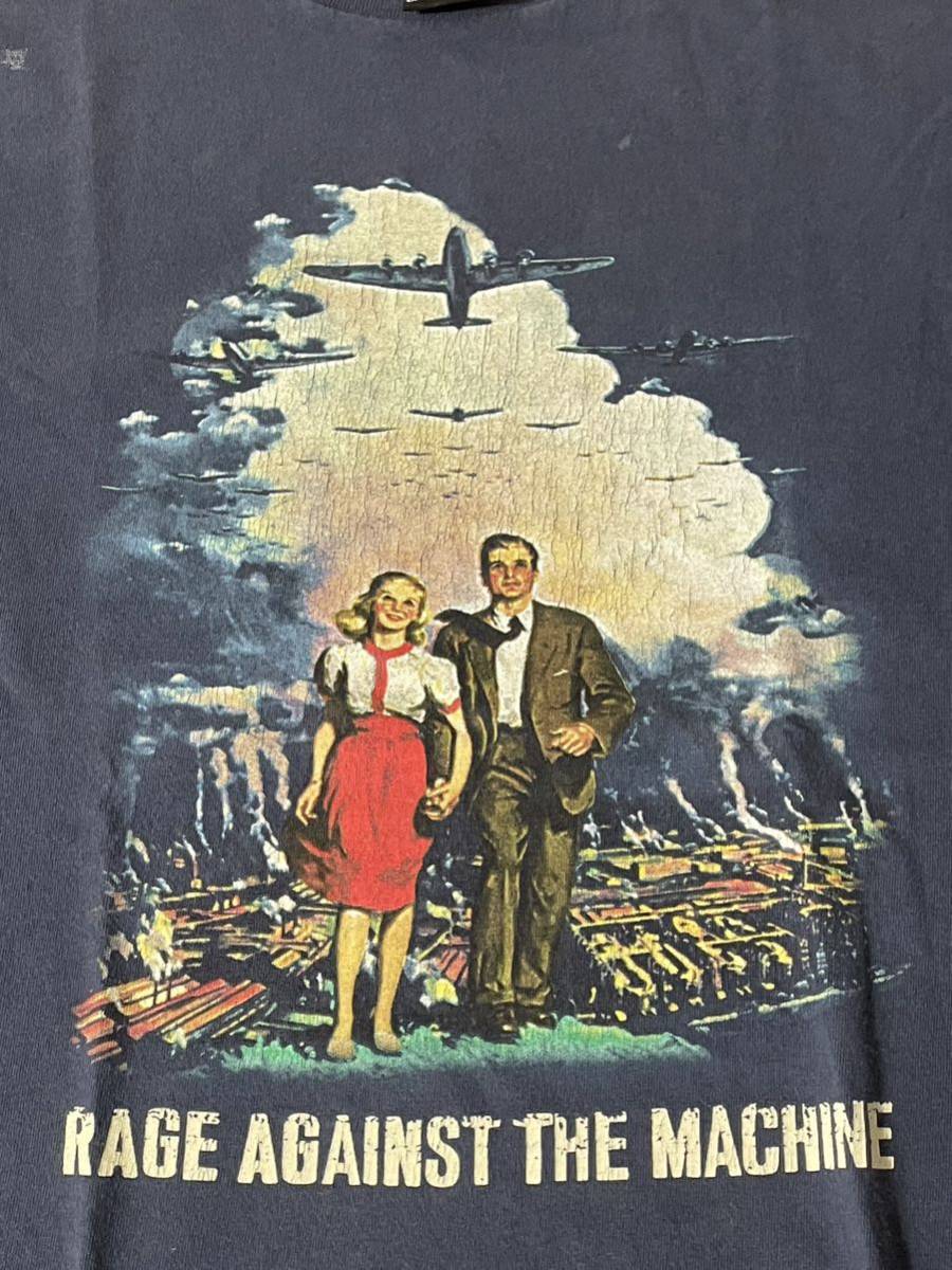 シャツが RAGE AGAINST THE MACHINE DOWN RODEO SLATE NAVY GIANT BY
