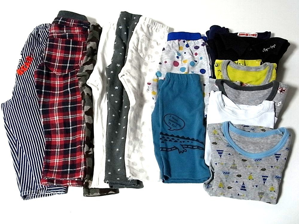 [ ребенок одежда совместно ] Kids * для мальчика * футболка * шорты * брюки *90&95 размер *14 позиций комплект!
