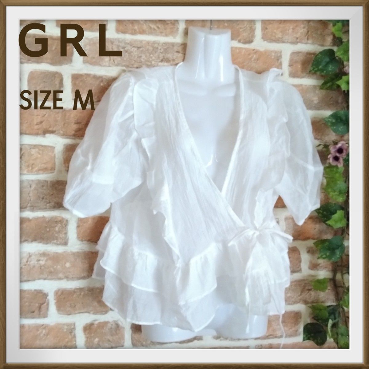 【ＧＲＬ】グレイル　リボン付きカシュクールトップス　シアータイプ　サイズＭ