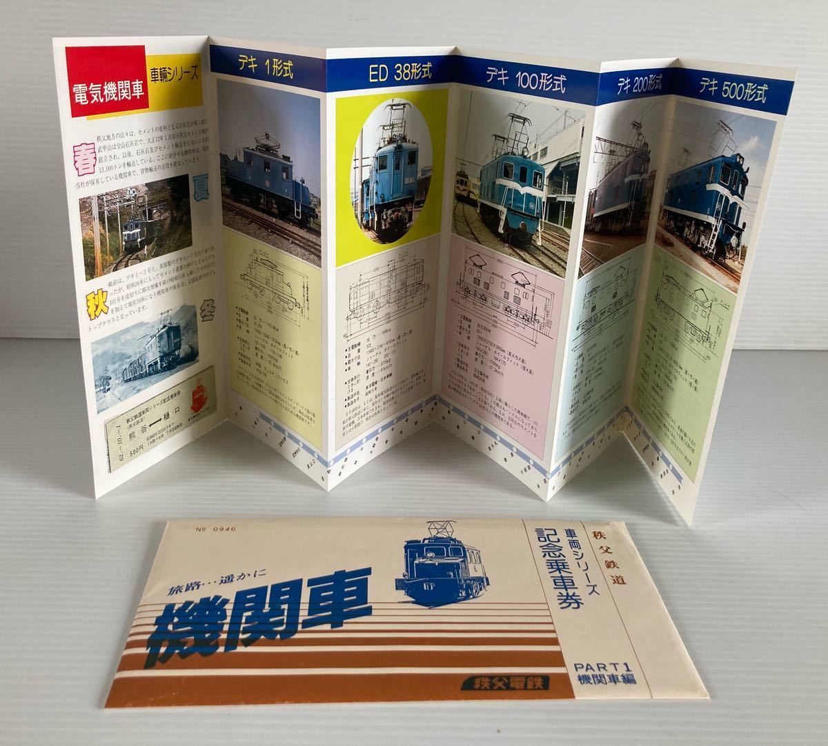 秩父鉄道創業８０周年記念 記念乗車券＆ 車両シリーズ PART1 機関車編 秩父電鉄 昭和54年/昭和62年_画像4