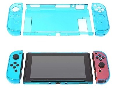 ニンテンドーSwitchスイッチ保護クリア収納ケースカバー透青[新品]　Switchライト非対応 Switch有機ELモデル非対応_画像1