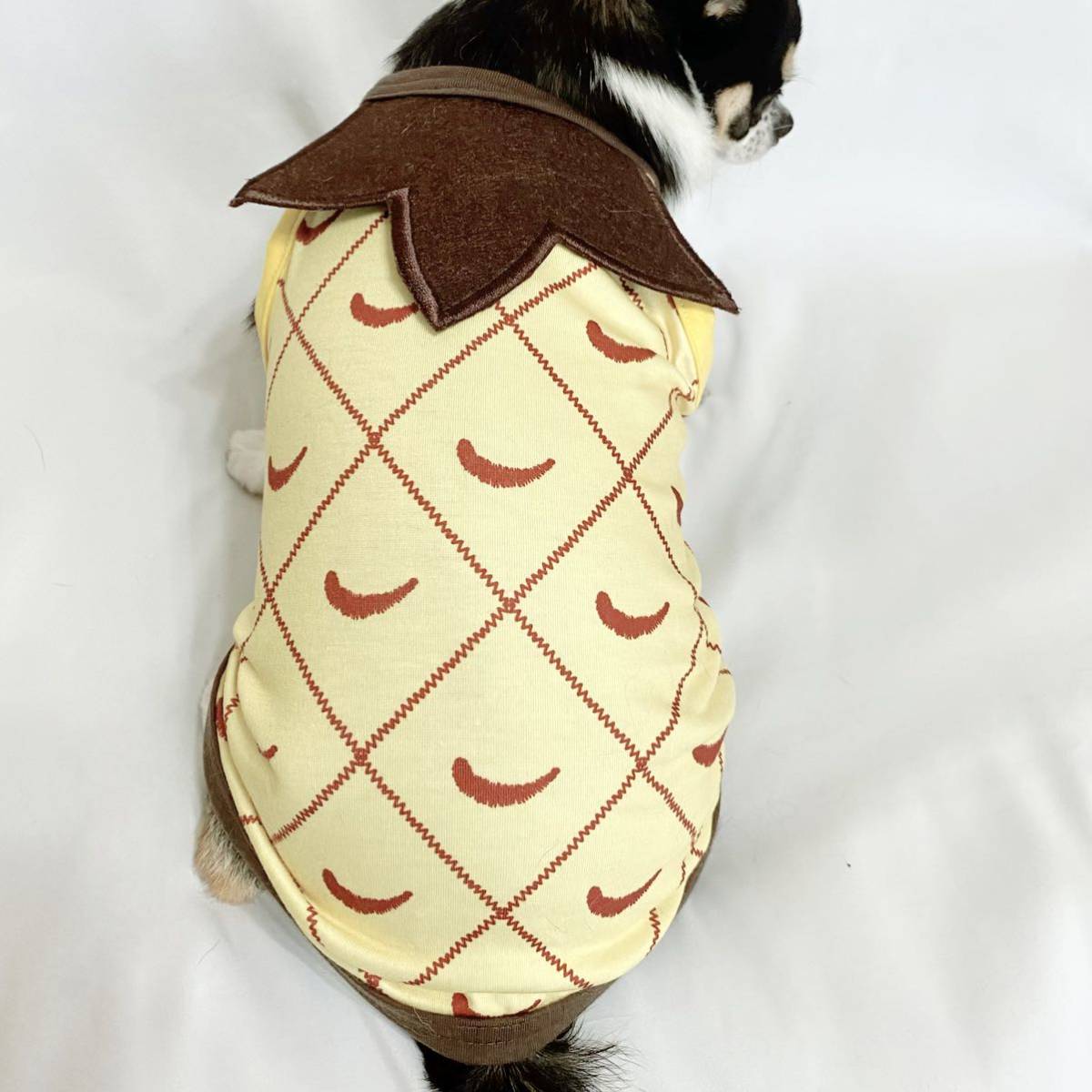 L パイナップル ホルターネック キャミソール 犬服 猫服 犬の服 夏 ドッグウェア ペット服 ペット用品 小型犬の画像3