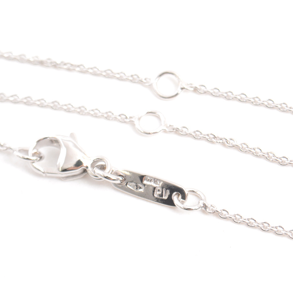  Ponte Vecchio necklace lady's initial M diamond necklace D:0.28ct white gold Ponte Vecchio 750WG used 