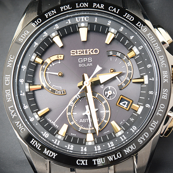 セイコー SEIKO 時計 メンズ アストロン GPSモデル チタニウム ソーラー ブラック文字盤 ASTRON SBXB073 TI 中古_画像9