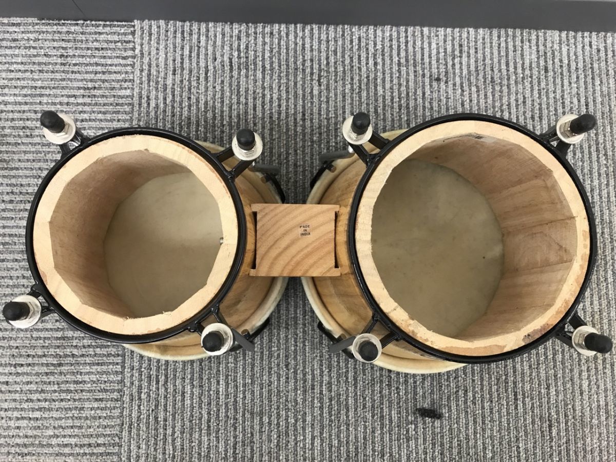 0303-105T⑨19176 ボンゴ LP エルピー CP221 インド製 ウッドボンゴ Traditional Bongos トラディショナルボンゴ 打楽器 木製 楽器 袋付きの画像8