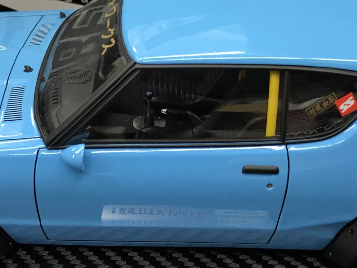 0303-128T⑥19087 ミニカー ignition model イグニッション LIBERTY WALK KPGC110 1:18 水色 blue 尾張小牧ナンバー 箱有りの画像9