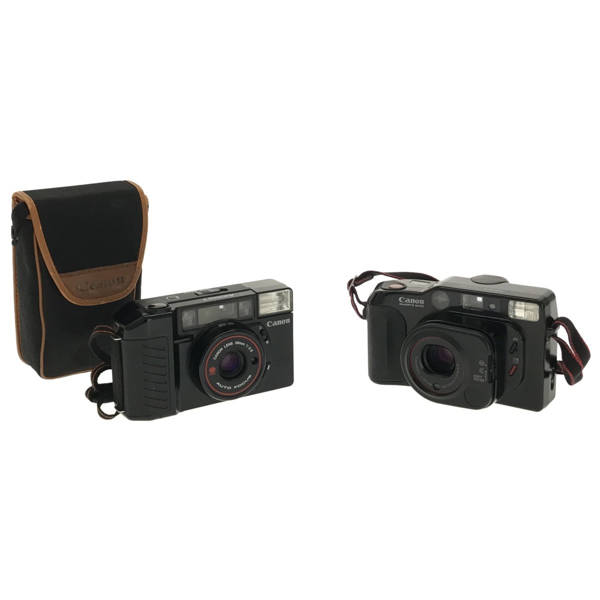 【完動品 2点まとめ】CANON Autoboy 2 38mm F2.8 + TELE QUARTZ DATE 40-70mm F2.8-4.9 オートボーイ テレ コンパクトフィルムカメラ C3341