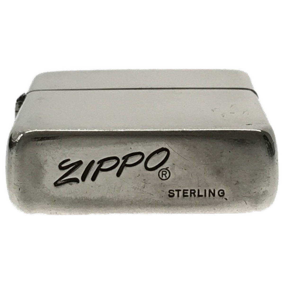 【希少】ZIPPO STERLING SILVER ジッポー ヴィンテージ スターリングシルバー 1980年代中頃～1990年製 斜字 イタリック体 ロゴ 喫煙具 J923_画像4